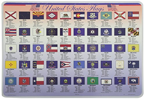 Painless Learning Educational Placemats for Kids Laminated Flags of The World and Unites States Flags Set Free Two Sided United States/World Maps 3-Ring Binder Washable | The Storepaperoomates Retail Market - Fast Affordable Shopping