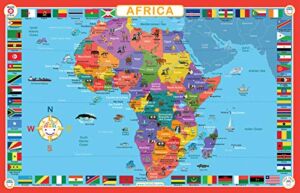 Tot Talk Africa Map Kids Placemat Educational Placemat Reusable Washable Double-Sided Learning Made in USA…