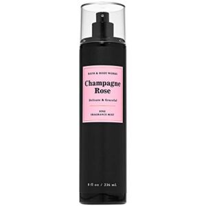 Bath & Body Works CHAMPAGNE ROSE Fine Fragrance Mist 8 Fluid Ounce (2020 Limited Edition)