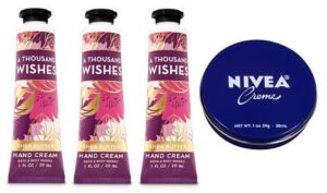 Bath and Body Works 3 Pack A Thousand Wishes Hand Cream 1 Oz. Travel Size Body Cream Included 1 Oz.