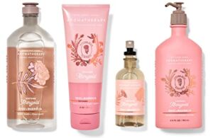 Bath & Body Works Aromatherapy Soothing MARIGOLD Rose + Magnolia – Deluxe Gift Set – Body Lotion – Body Cream – Essential Oil Mist and Body wash + Foam Bath – Full Size