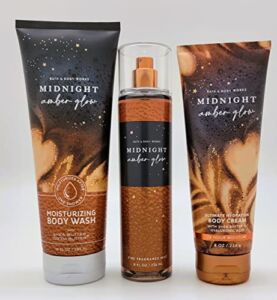 Midnight Amber Glow – Bundle -3 items – Moisturizing Body Wash, Ultimate Hydration Body Cream and Fine Fragrance Mist – Fall 2022