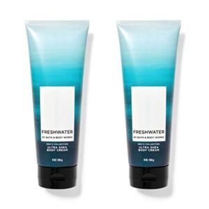 Bath and Body Works Men’s Collection Freshwater Ultra Shea Body Cream 8 Oz. 2 Pack.