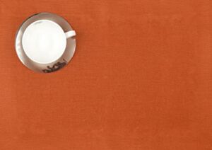 D’Moksha Fall Rust Placemats 14 x 19 Inch, Set of 4- Linen Hemmed Cloth Placemats/Dinner Mats/Dining Table Mat- Machine Washable, Thanksgiving, Christmas, Autum, Halloween, Weddings, Great Gift