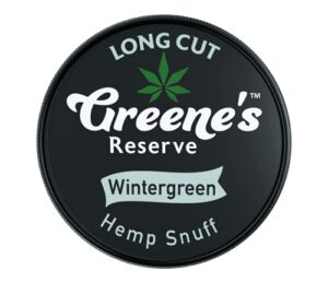 Greene’s Reserve Hemp Snuff – Long Cut – Wintergreen Flavor – Healthy Alternative – Made in USA