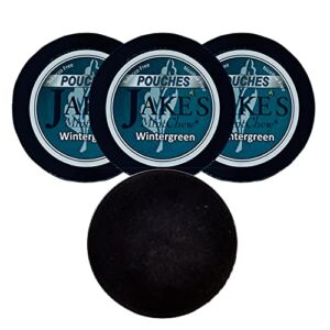 Jake’s Mint Chew Wintergreen Pouch 3 Cans with DC Crafts Nation Skin Can Cover – Black