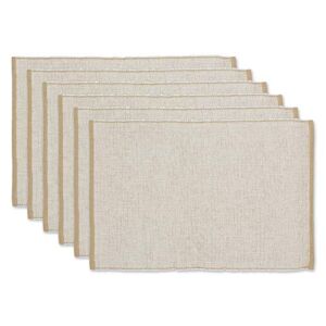DII Eco-Friendly Fine Ribbed Collection Placemat Set, 13×19, Stone