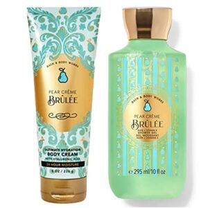Bath and Body Works Pear Creme Brulee Body Cream Shower Gel Set