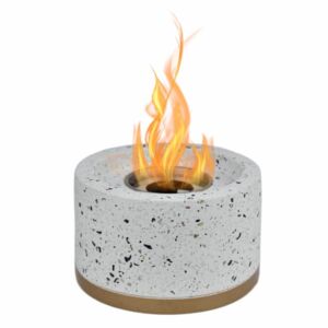 Xoten Terrazzo Stone Table Top Fire Pits for Outside Indoor Smokeless-Tabletop Solo Stove Smores Grill-Mini Fireplaces-Firepit Bowl-Portable Fireplace Outdoor-Small Bonefire Pit with Color for Patio