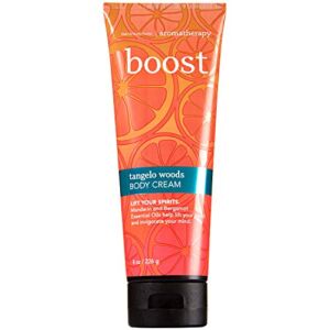 Bath and Body Works Aromatherapy Body Cream Boost – Tangelo Woods 8oz