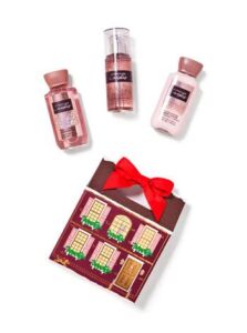 Bath & Body Works A THOUSAND WISHES Mini Gift Box Set Travel Size Shower Gel (3 fl oz), Super Smooth Body Lotion (3 fl oz) and Fine Fragrance Mist (2.5 fl oz) in a decorative gift box with a handle and bow