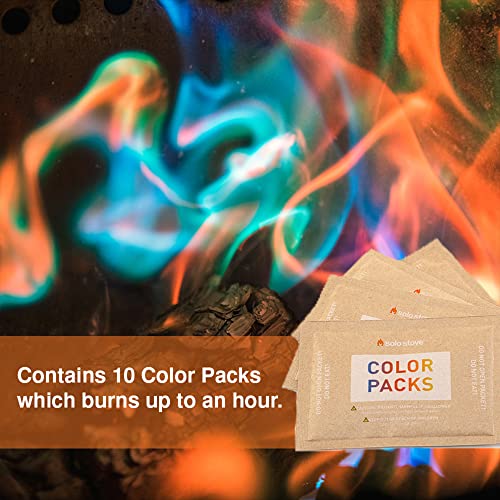 Solo Stove Color Pack 10 Color Changing Fire Packets, Adds Magic Fire Colorful Flames to Your Fire Pit & 4 Potential Fire Color – Blue, Green, Purple, and Yellow – Firepit Accessory for Outside Pits | The Storepaperoomates Retail Market - Fast Affordable Shopping