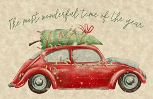 Christmas Placemats, Red Truck with Christmas Tree Christmas Table Decor, Paper Holiday Placemats Disposable Table Mats, The Most Wonderful Time of The Year Pk 50