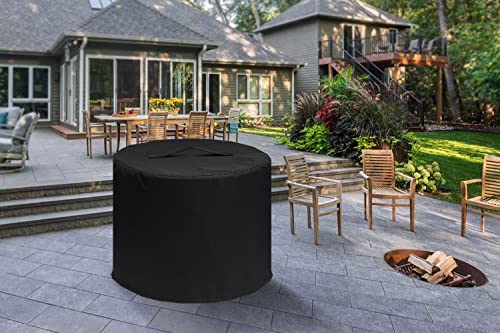 MAVINCHER Fire Pit Cover for Solo Stove Bonfire 2.0, Waterproof Outdoor Firepits Cover for Propane Fire Pits, 600D Heavy Duty Patio Round Fire Pit Cover for Gas Fire Bowl Fits, Black, 20″ D x 14.5″ H | The Storepaperoomates Retail Market - Fast Affordable Shopping