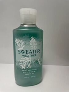 Bath and Body Works Sweather Weather Shower Gel Wash 10 Ounce Blue 2020 Bottle