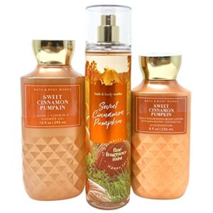 Sweet Cinnamon Pumpkin – Daily Trio Gift Set Full Size – Shower Gel, Fine Fragrance Mist and Super Smooth Body Lotion – (2019 Edition)