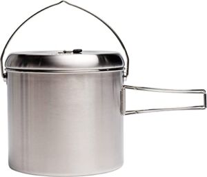 Solo Stove Pot 4000 Stainless Steel Camping Pot for Outdoor Campfire Great Cookware Equipment for Backpacking Kitchen Bushcraft Survival Gear and Cooking