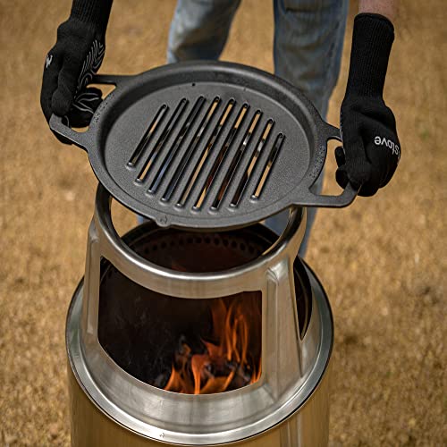Solo Stove Cast Iron Scrubber, Food Safe, Heat Resistant, Rust Resistant, 304 Stainless Steel Cleaner Chainmail Cast Iron Cleaner, Durable Silicone Center for Pan, Grill, Griddle, Wok Cleaning | The Storepaperoomates Retail Market - Fast Affordable Shopping