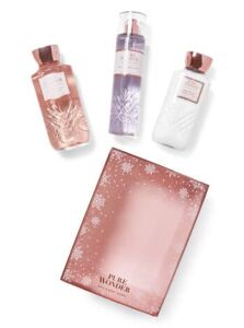 Bath and Body Works Pure Wonder Gift Box Set Lotion Shower Gel and Mist, pink