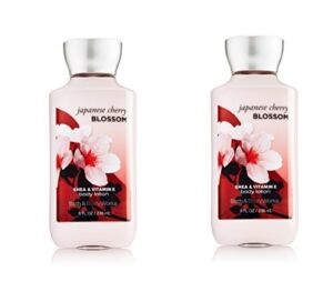 Bath & Body Works Japanese Cherry Blossom Signature Collection Body Lotion 8 fl oz (236 ml) – New Formula (2 Pack)