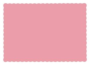 Hoffmaster Dusty Rose Pink Paper Placemats Scalloped Edge 50 per Pack