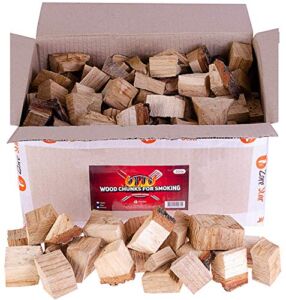 Zorestar Oak Smoker Wood Chunks, BBQ Cooking Natural Wood Chunks for All Smokers, 15-20 lbs