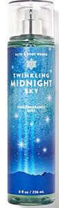 Bath & Body Works Twinkling Midnight Sky Fine Fragrance Body Mist Spray 8 Ounce (Twinkling Midnight Sky)