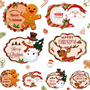 12 Pieces Christmas Plastic Placemats Christmas Place Mats Snowman Santa Clause Gingerbread Reindeer Xmas Table Mat for Holiday Dinning Room Party Gift Supplies