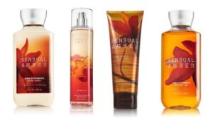 Bath & Body Works Signature Collection Sensual Amber Gift Set ~ Body Cream ~ Shower Gel ~ Body Lotion & Fragrance Mist. Lot of 4