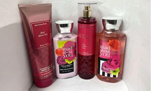 Bath & Body Works MAD ABOUT YOU Deluxe Gift Set Lotion ~ Cream ~ Fragrance Mist ~ Shower Gel Lot of 4