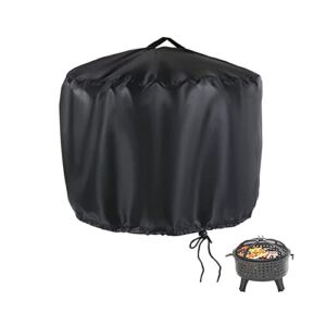 Kingling Fire Pit Cover Round, 20 inch Firepit Covers Fits for Small Stove Fire Bowl Waterproof Outdoor Gas Fire Pit Cover – 20”Dx15”H