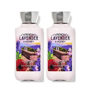 Bath and Body Works French Lavender & Honey Super Smooth Body Lotion Sets Gift For Women 8 Oz -2 Pack (French Lavender & Honey)