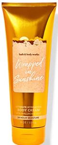 Bath & Body Works Wrapped In Sunshine Signature Collection Ultimate Hydration Body Cream For Women 8 Fl Oz (Wrapped In Sunshine)