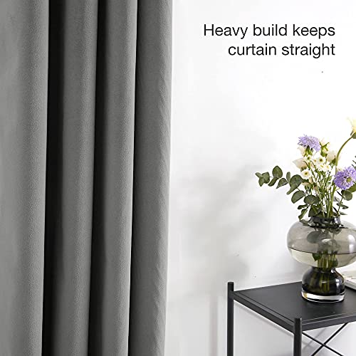 Amazon Brand – Pinzon Thermal Insulated Velvet Total Blackout Curtains with Microfiber Coating Dark Grey 52×84 Inch | The Storepaperoomates Retail Market - Fast Affordable Shopping