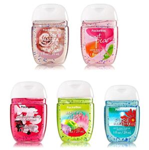 Bath & Body Works 5 Pack Pocketbac Fragrance Faves Collection Bundle Hand Sanitizers 1 Fl Oz