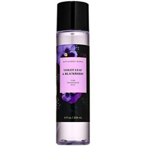 Bath and Body Works VIOLET LEAF & BLACKBERRY Fine Fragrance Mist 8 Fluid Ounce, 2020 Limited Edition