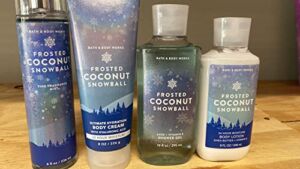 Bath & Body Works FROSTED SNOW BLOSSOM Deluxe Gift Set Lotion ~ Cream ~ Fragrance Mist ~ Shower Gel + & FREE Shower Sponge Lot of 5