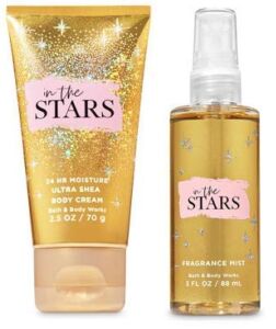 Bath and Body Works In The Stars Travel Size Set Body Cream 2.5 Oz. and Fine Fragrance Mist 3 Oz.