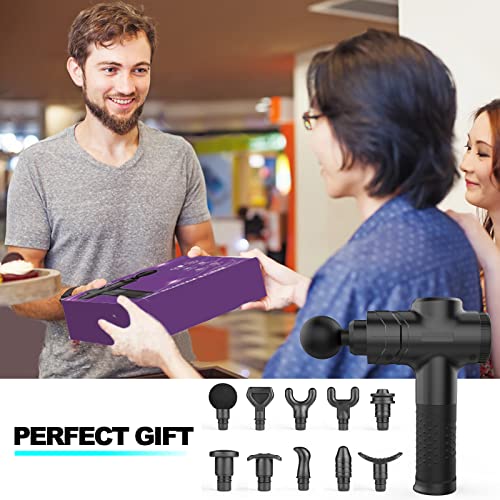 Massage Gun Deep Tissue, Muscle Percussion Back Neck Head Handheld Hammer Massager for Athletes, 30 Speed Level, LED Touch Screen, Long Battery Life with 10 Heads | The Storepaperoomates Retail Market - Fast Affordable Shopping