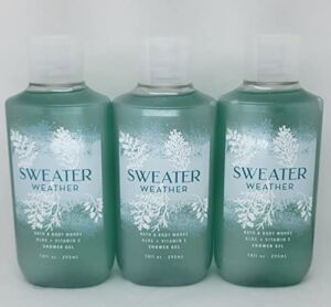 Bath and Body Works SWEATER WEATHER Value Pack – lot of 3 Shower Gel – Full Size