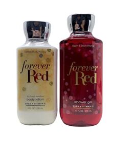 Bath and Body Works FOREVER RED duo Gift Set – Body Lotion and Shower Gel – Full Size