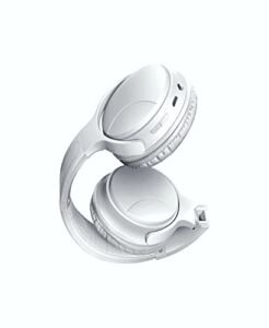 Brookstone Studio HD Wireless Headphones White Enhanced Audio Foldable Design