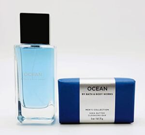 Ocean – 2- pc Bundle – Cologne – 3.4 fl oz and Shea Butter Cleansing Bar – 5 oz