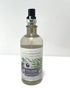 Bath & Body Works Aromatherapy Essential Oil Mist Black Currant & Cedarwood 5.3 Ounce Full Size Spray, clear