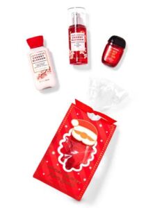 Bath & Body Works JAPANESE CHERRY BLOSSOM Mini Gift Set Travel Size Fine Fragrance Mist – Super Smooth Body Lotion and a Hand Sanitizer arranged in cello with a decorative wraparound