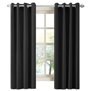 LA PALMA Thermal Insulated Blackout Darkening Grommet Living Room Curtains Window Drapes for Bedroom 2 Panels in 1 Set