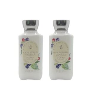 Bath and Body Works Gift Set of 2 – 8 Ounce Lotion – (Black Raspberry Vanilla)