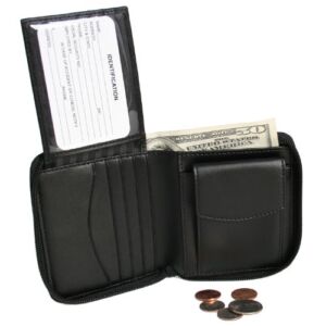 Royce Leather Zip Around Wallet