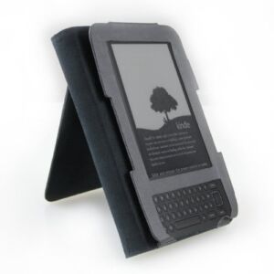 Kindle Black Leather Open Case