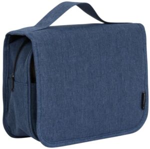 Brookstone Travel Toiletries Bag with Hanging Hook – Large Multi Functional Carrying Toiletry Pouch for Vacations, Airplanes, Trains, Buses, and Cars, Size One Size, Blue